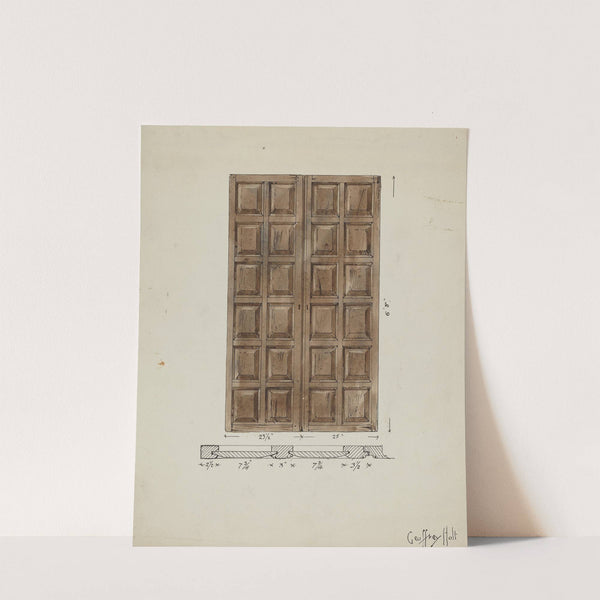 Old Paneled Doors - Main Entrance to Monastery by Geoffrey Holt