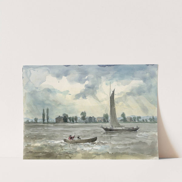 Old Quarantine Station, mouth of the Schuykill (1857) by James Fuller Queen