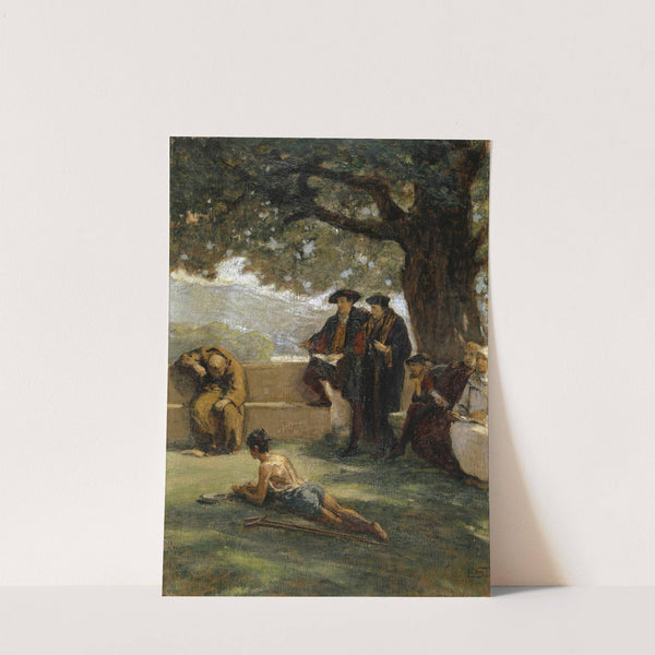 Old School and New Life (1900) by Ernst Stückelberg