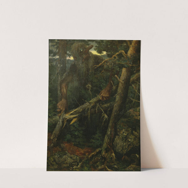 Old Troll Breaking Trees In The Forest by Theodor Kittelsen