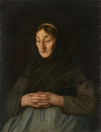 Old Woman (Alsatian Peasant Woman in Prayer) (1889)