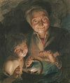 Old woman and boy warming their hands (After Peter Paul Rubens)
