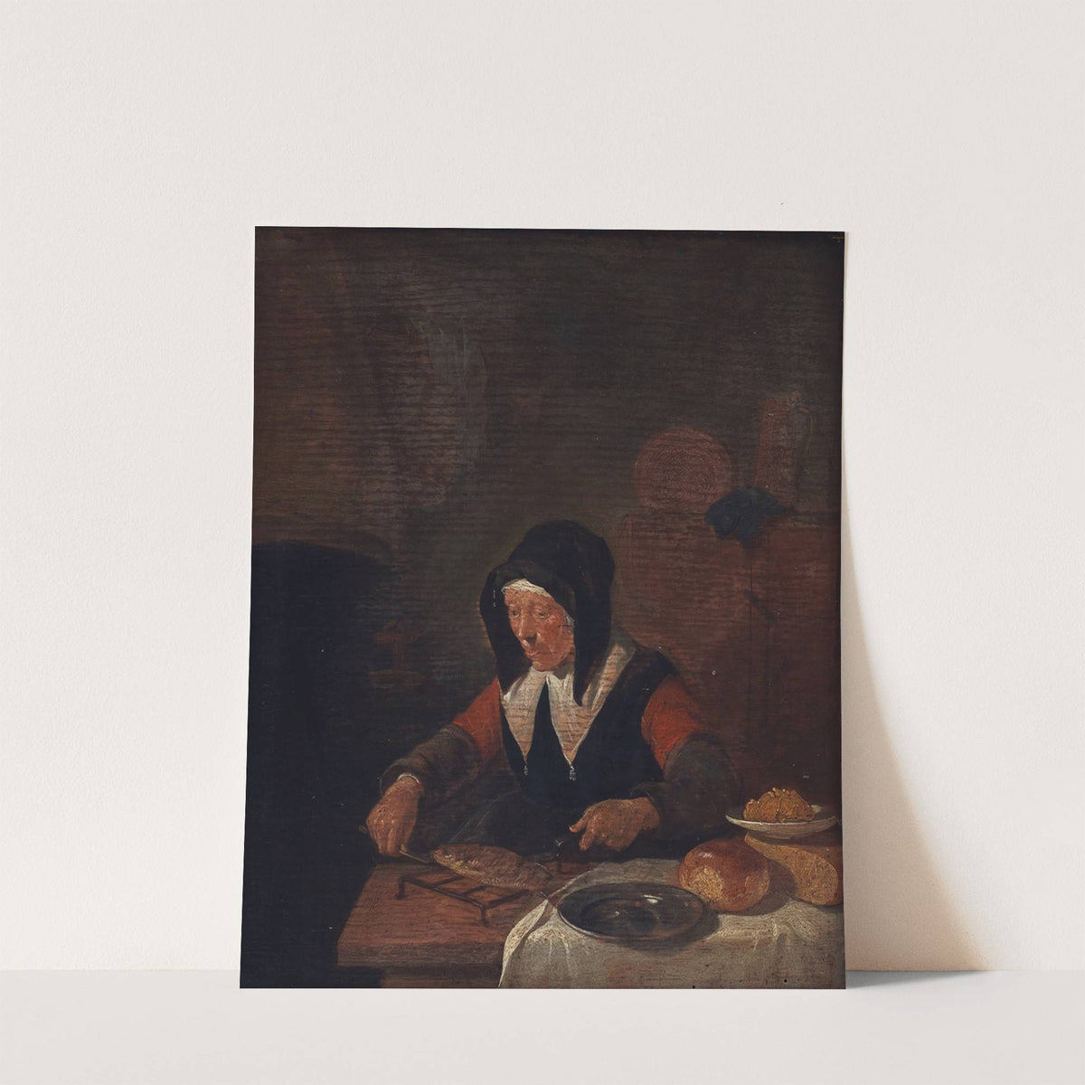 Old Woman at her Meal by Quirijn Van Brekelenkam