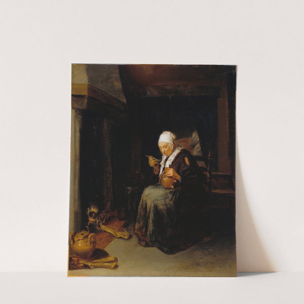 Old Woman Eating by Quirijn Van Brekelenkam