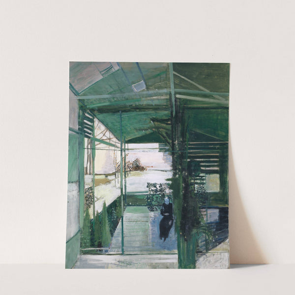 Old Woman in Greenhouse by Walter Kurt Wiemken