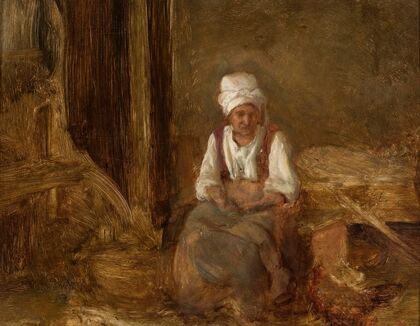 Old woman indoors