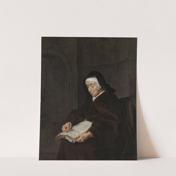 Old Woman Meditating by Gabriel Metsu