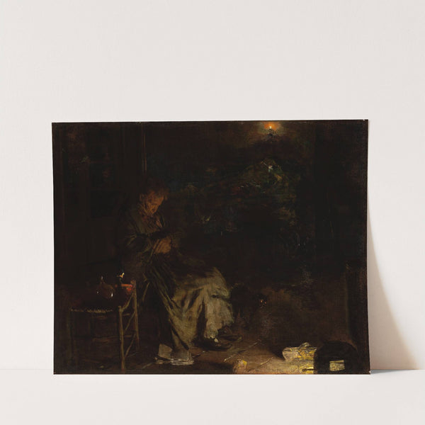 Old Woman Watching over a Dead Body I (1880-1890) by Aleksander Gierymski