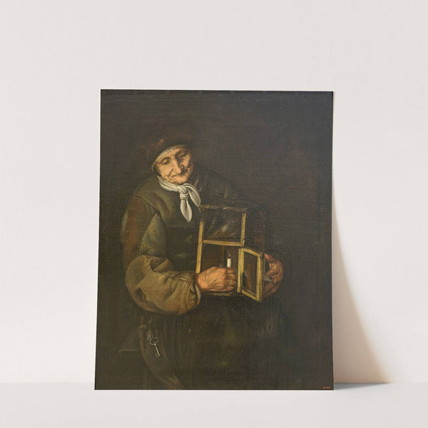 Old Woman with a Lamp by Giacomo Francesco Cipper