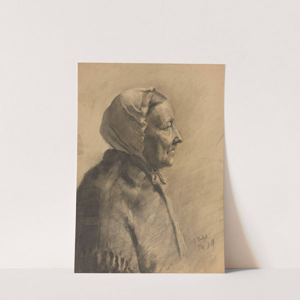 Old Woman with Bonnet (1879) by Gustav Wentzel