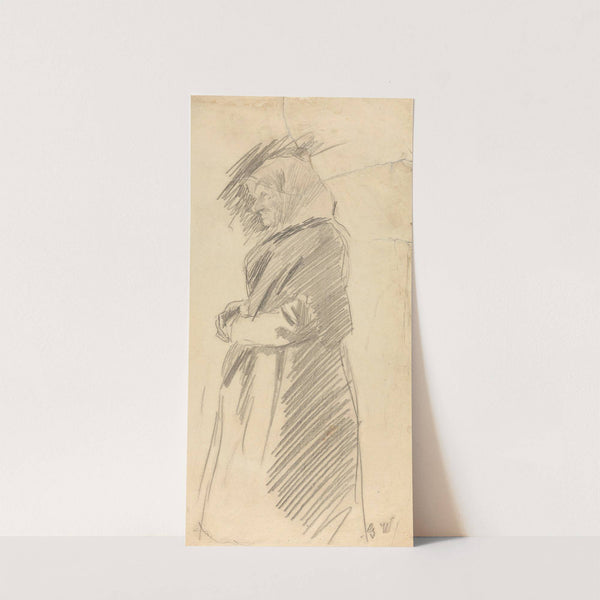 Old Woman with Headscarf by Gustav Wentzel