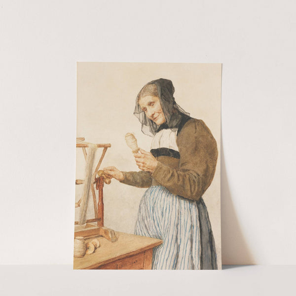Old Woman With Spindle (1908) by Albert Anker
