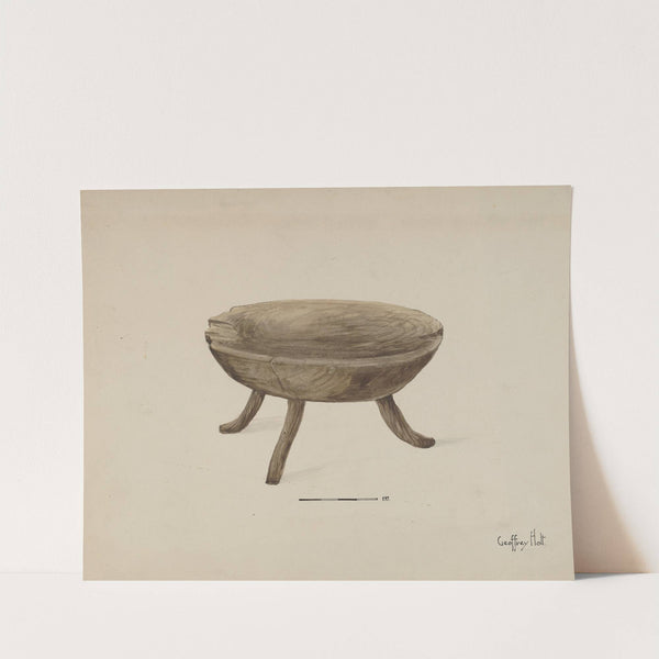 Old Wood Stool by Geoffrey Holt