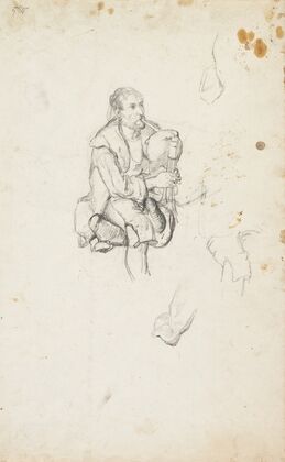 Old Zampogna player, sitting