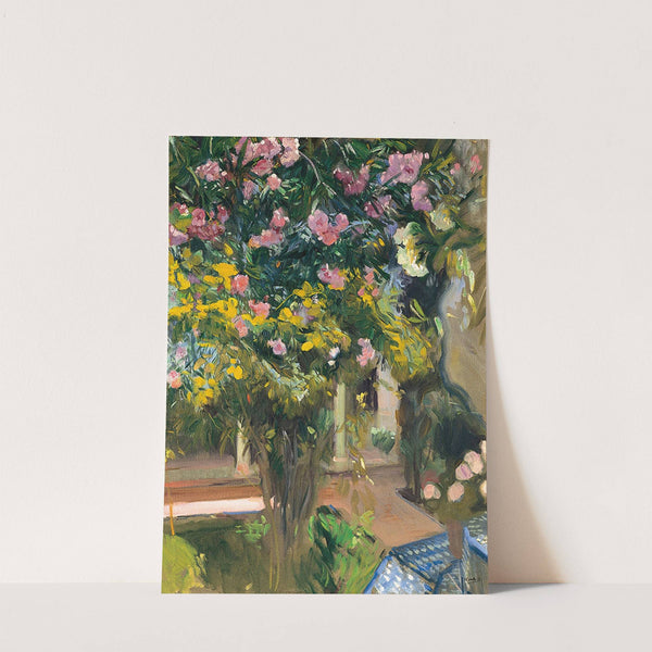 Oleanders, the courtyard of the artist's home by Joaquín Sorolla