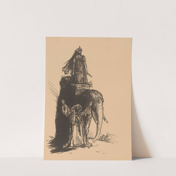 Olifant met staande berijder (1877 - 1932) by Marius Bauer