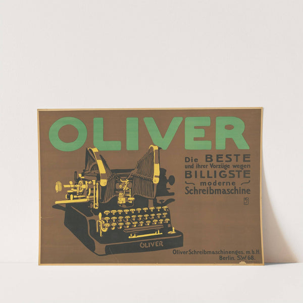 Oliver die beste und billigste moderne Schreibmaschine (1909) by Paul Scheurich