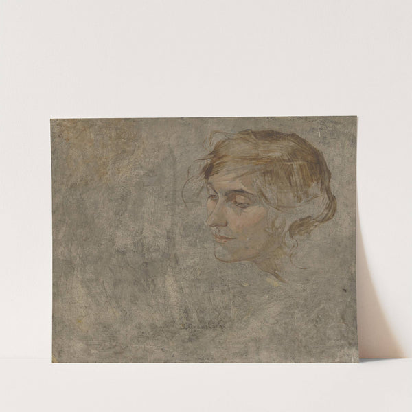 Ölskizze mit Portrait einer Frau by Susanne Renate Granitsch