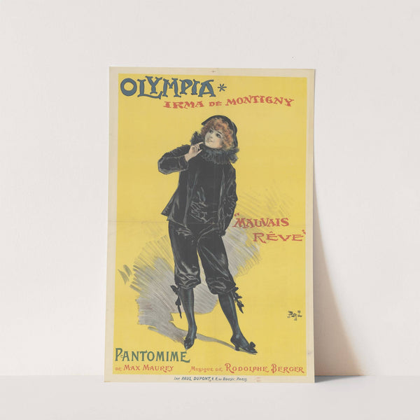 Olympia. Irma de Montigny. Mauvais rêve, pantomine (1895) by Pal (Jean de Paleologue)