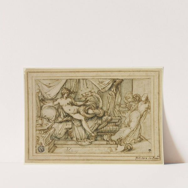 Olympias, Mother of Alexander, Visited by Zeus in the Guise of a Serpent by Andrea Boscoli