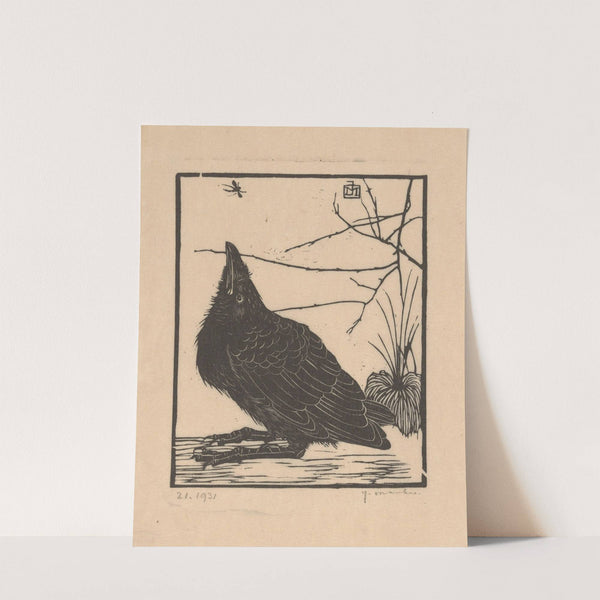 Omhoogkijkende kraai (1918) by Jan Mankes