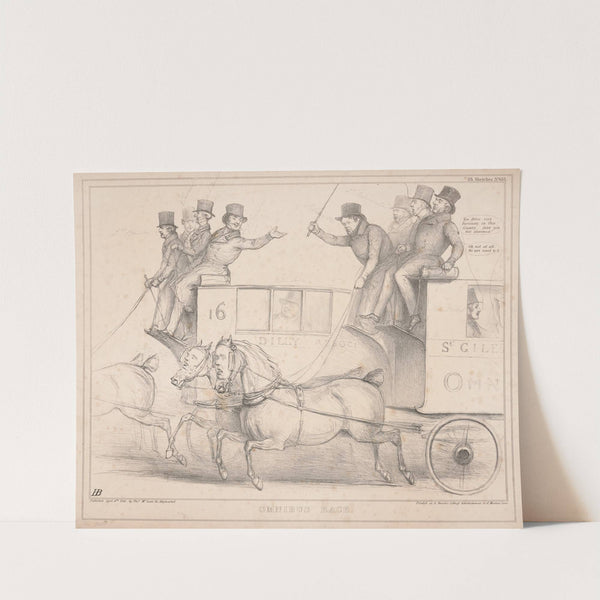 Omnibus race (1840) by John Doyle