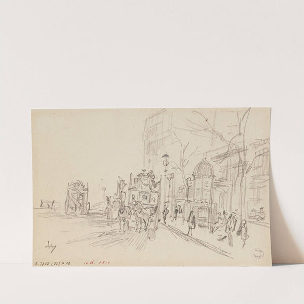 Omnibus sur un boulevard by Frédéric Houbron