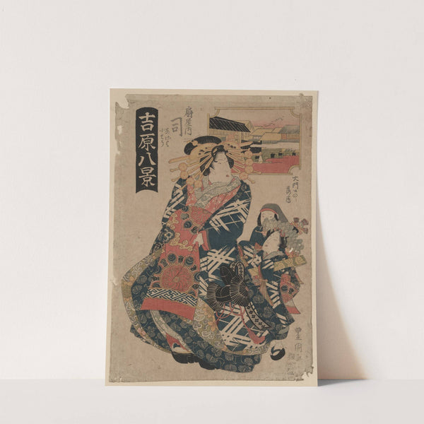 Ōmonguchi no rakugan, ōgiya uchi tsukasa by Toyokuni Utagawa