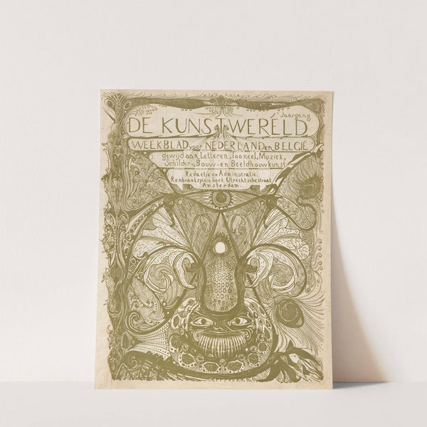 Omslag voor; De kunstwereld, 1894 (1894) by Carel Adolph Lion Cachet