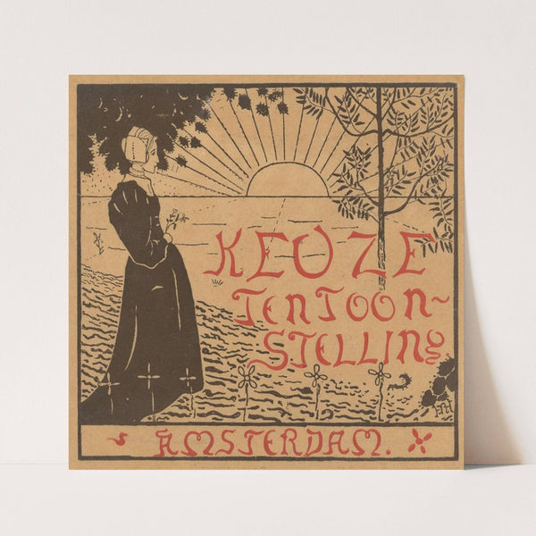 Omslagontwerp voor; Catalogus der Keuze-tentoonstelling van hedendaagsche Nederlandsche kunst, 1892 (1892) by Richard Nicolaüs Roland Holst