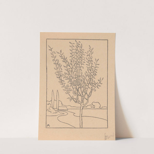 Omslagontwerp voor Tentoonstelling van werken door S. Moulijn (1897) by Simon Moulijn