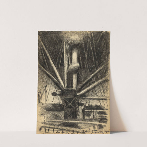 On deck at night by Victor Alfred Lundy