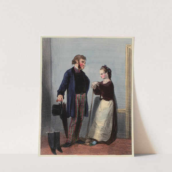 On ne peut pas parler à mademoiselle elle fait ses ongles by Paul Gavarni