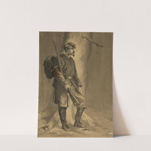 On picket in the woods by Edwin Forbes