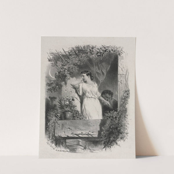 On the Balcony (1842) by Celestin Nanteuil