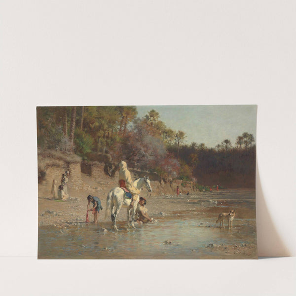 On the bank of the El Kantara river by Gustave-Achille Guillaumet