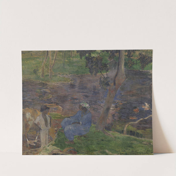 On the Banks of the River at Martinique by Paul Gauguin