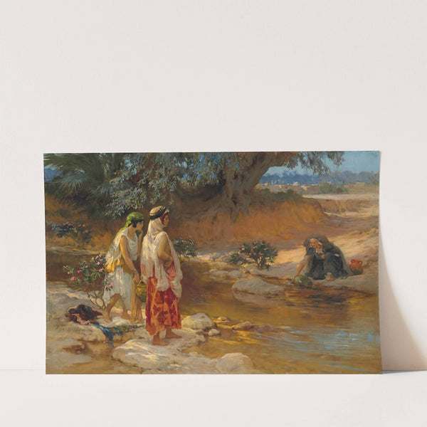 On the Banks of the Wadi by Frederick Arthur Bridgman