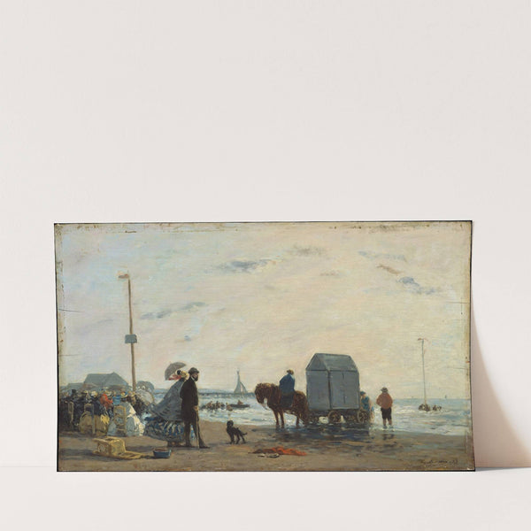 On the Beach at Trouville (1863) by Eugène Boudin