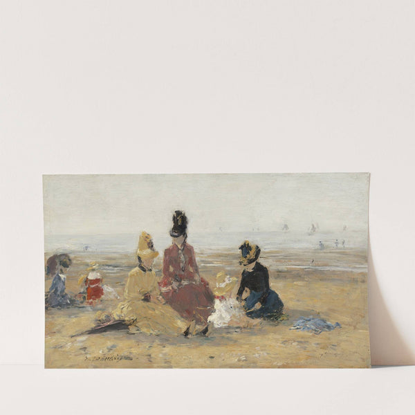On the Beach,Trouville (1887) by Eugène Boudin
