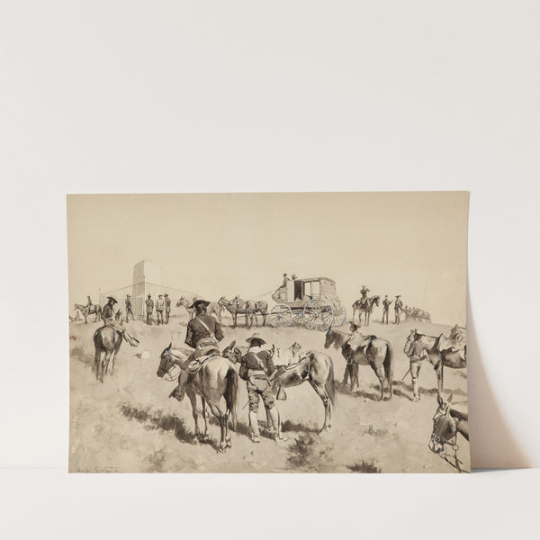 On the Bighorn (circa 1892) by Frederic Remington