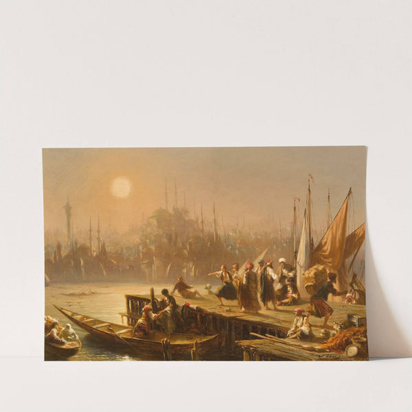 On the Bosphorus, Sultanahmet beyond by Eugène Flandin