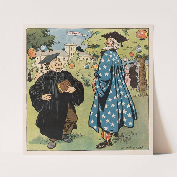 Uncle Tom’s cabin — as it will have to be played if Johnson wins (1910) by Louis Glackens