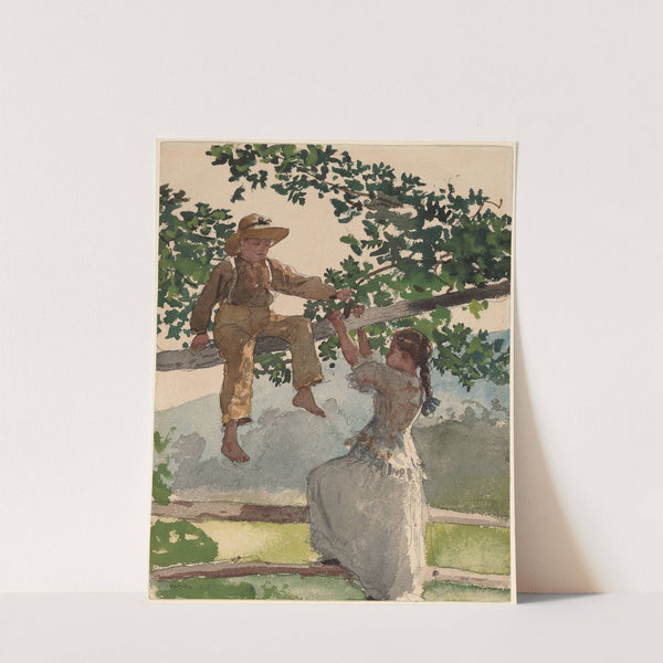 On the Fence by Winslow Homer