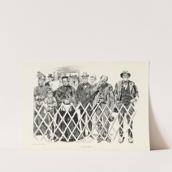 On the ferry (1898) by Charles Dana Gibson