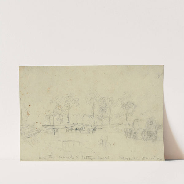 On the march to Gettysburg, Warrenton Junction (1863) by Alfred Rudolph Waud
