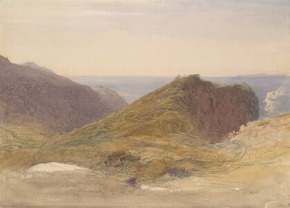 On the North Coast of Devon, Lundy Island in the Distance