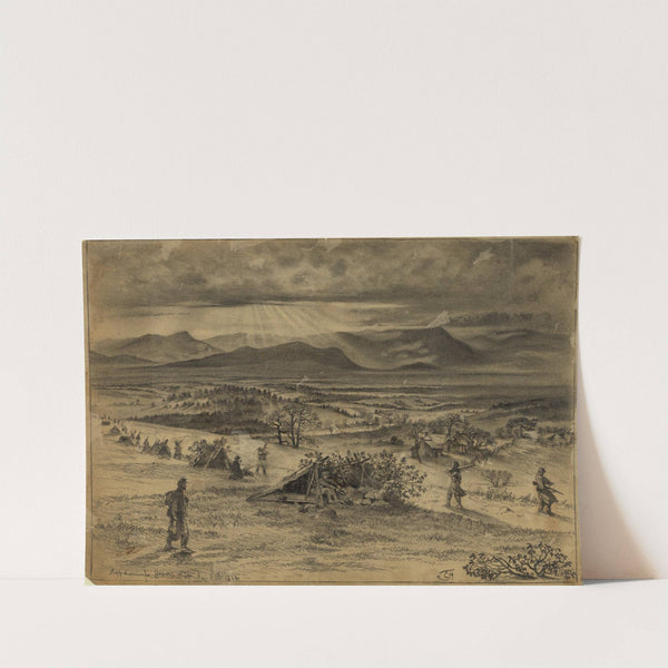 On the picket line, near Freeman's Ford, Rappahannock River by Edwin Forbes