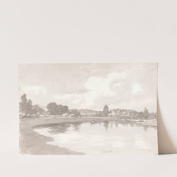 On the River Wye with Wilton Castle Ruins on a Bend in the River by John Glover