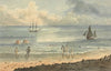 On the Sands at Brighton; Figures Walking on the Shore